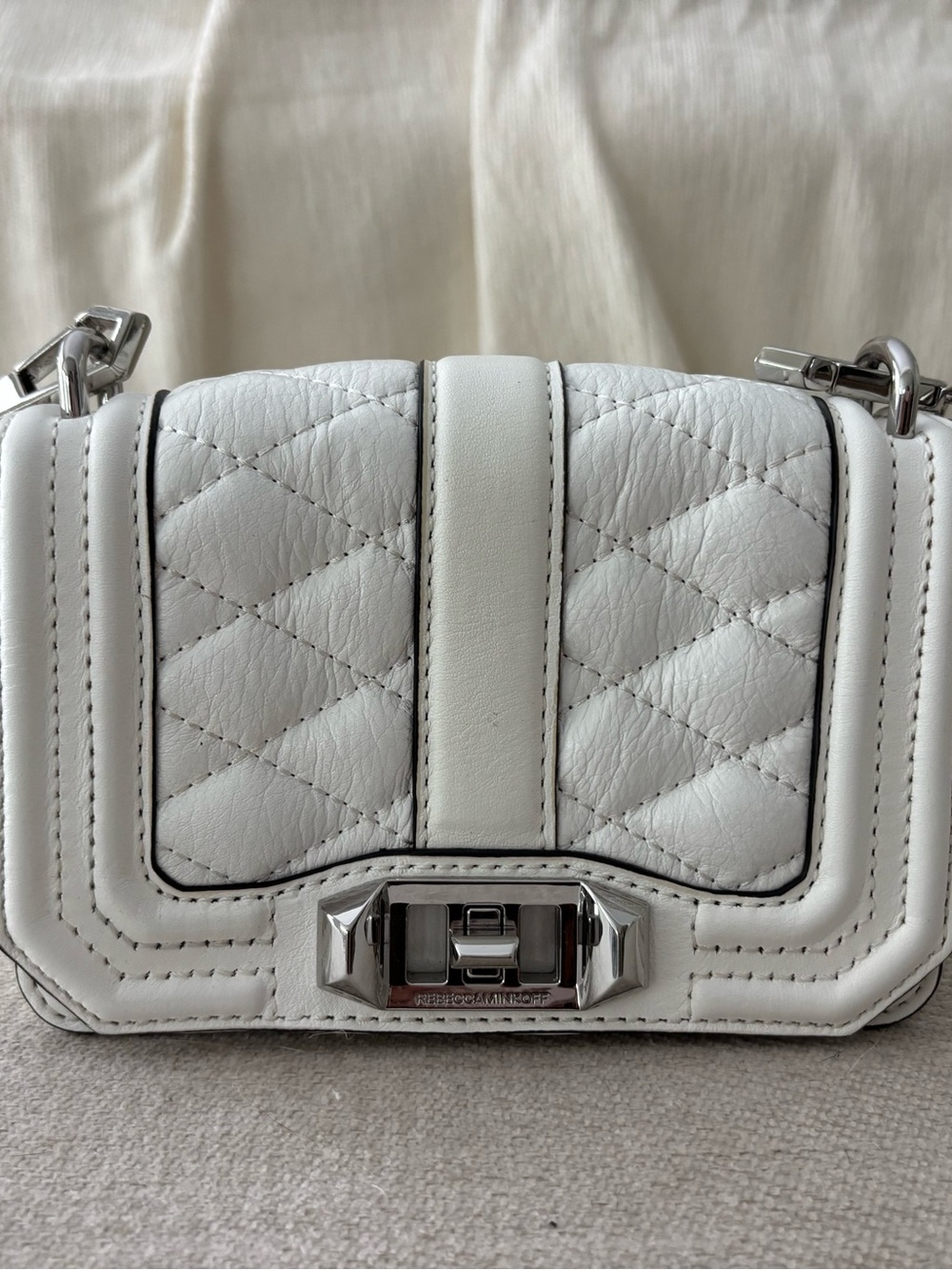Rebecca Minkoff Mini White love  Crossbody Bag